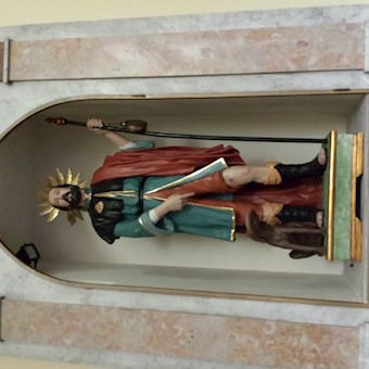 Statua San rocco Interno Chiesa SS Salvatore
